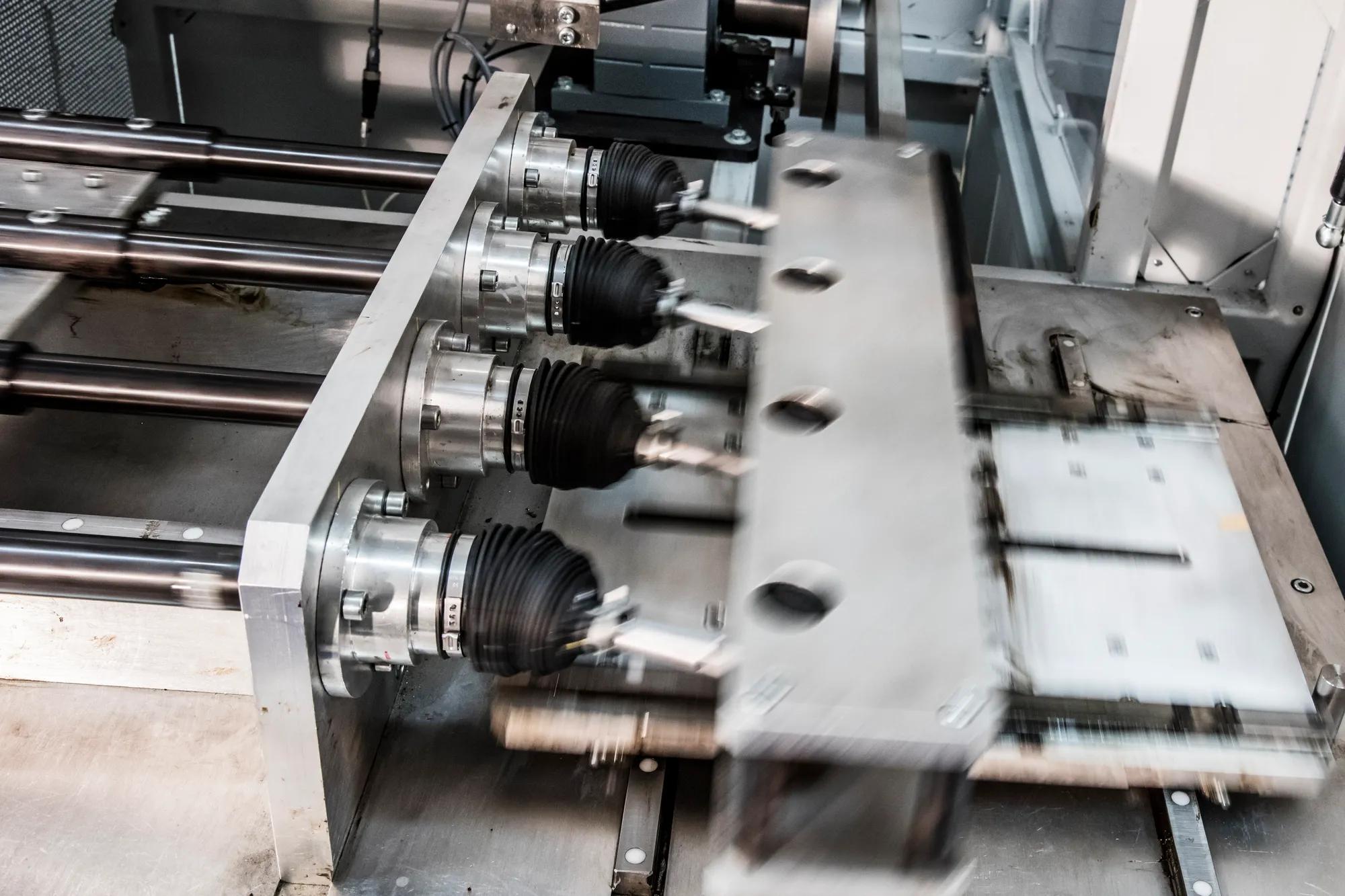CVJ circular boots undergo bench testing to validate their performance and durability.