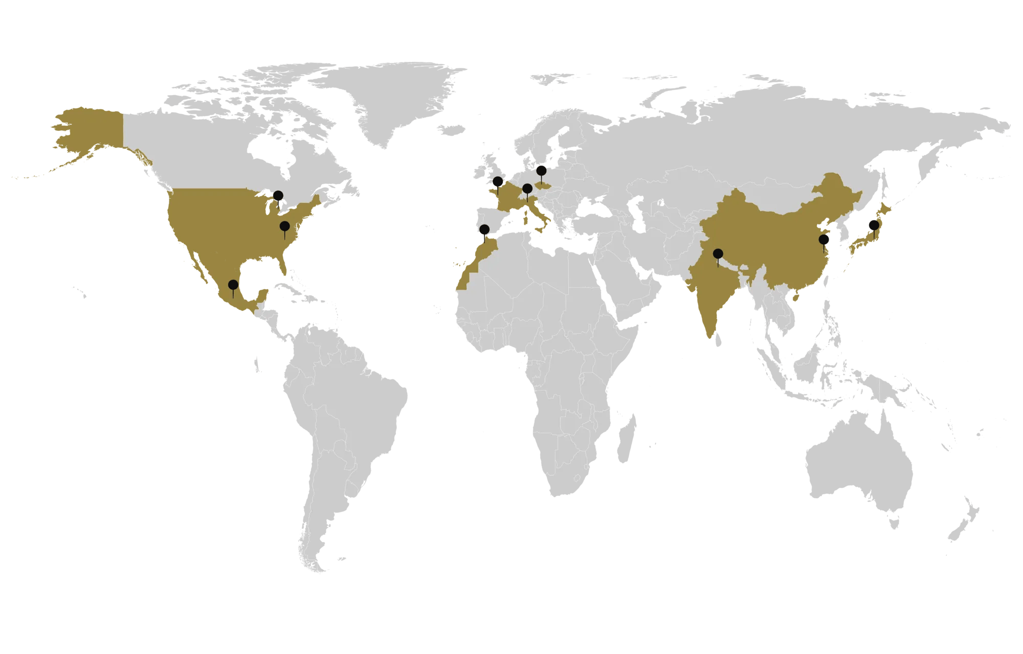 A map of Trelleborg Boots, highlighting the locations of our facilities.